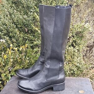 Women's Size 9 Black Leather Miz Mooz Knee High Boots